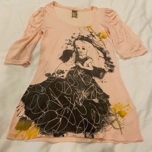 Disney Boutique Alice Wonderland Blouse; sz S